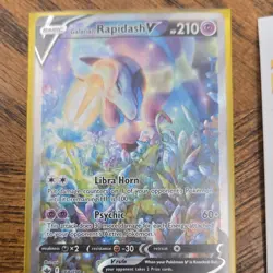 Pokemon Galarian Rapidash V Ultra Rare Full Art Holo 168/198 Chilling Reign - Image 1