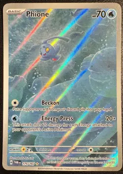 Phione Illustration Rare Pokemon TCG Sv06: Twilight Masquerade Holo Card 175/167 - Image 1