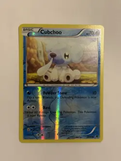 Pokemon Cubchoo 28/98 Emerging Powers Reverse Holo Common Basic 2011 TCG Card - Image 1