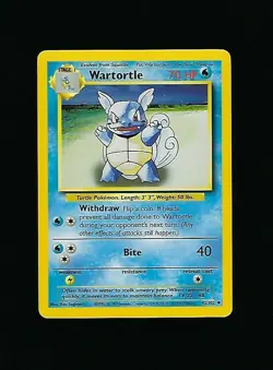 Wartortle - Pokemon Card Unlimited Edition Rare Non Holo Base Set 1999 - 42/102 - Image 1