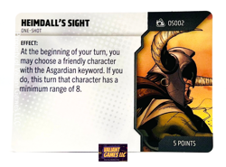 Marvel Heroclix Heimdall's Sight #OS002 One Shot Card Smash and Destroy - Image 1