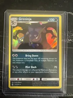 Pokemon TCG SM Unbroken Bonds Greninja Reverse Holo Rare Card 117/214 - Image 1