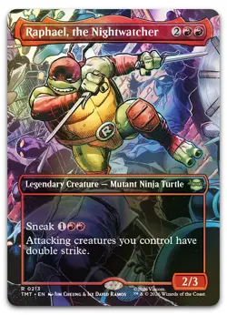 Raphael, the Nightwatcher (Borderless) #213 (Foil) (NM) TMT Magic MTG - Image 1