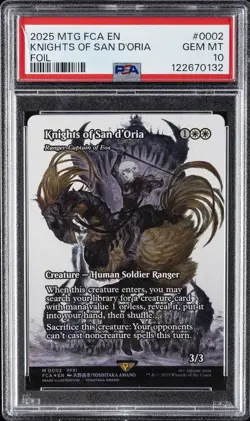 2025 MTG FINAL FANTASY THROUGH THE AGES FOIL #0002 KNIGHTS OF SAN D'ORIA PSA 10 - Image 1