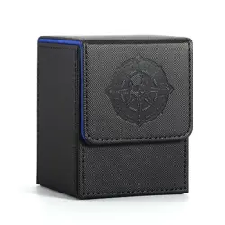 Premium PU Leather Card Deck Box for MTG, Yugioh, Holds Black Blue Malthael - Image 2