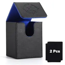 Premium PU Leather Card Deck Box for MTG, Yugioh, Holds Black Blue Malthael - Image 3