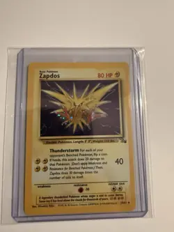 Pokemon Zapdos 15/62 Fossil Holo Rare Unlimited 80 HP English 1999 WOTC - Image 1