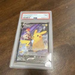 2022 POKEMON SWORD & SHIELD LOST ORIGIN #TG16 FULL ART/PIKACHU V PSA 9 - Image 1