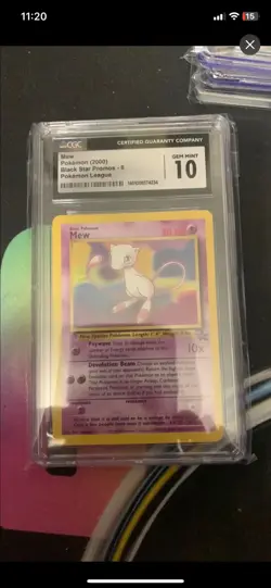 2000 Pokemon League Black Star Promo MEW Non Holo #8 CGC 10 GEM MINT - Image 1