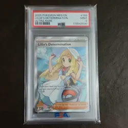 Pokemon Lillie's Determination 169/132 Ultra Rare Holo Me01 Mega Evolution PSA 9 - Image 1