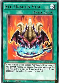 Red Dragon Vase LC5D EN077 - YuGiOh Card - Rare - 1ST EDITION - Image 2