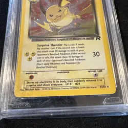 Pokemon Dark Raichu Holo 2000 #83/82 AGS 8.5 NM-MT SWIRL - Image 2