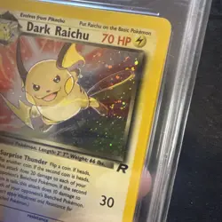 Pokemon Dark Raichu Holo 2000 #83/82 AGS 8.5 NM-MT SWIRL - Image 4