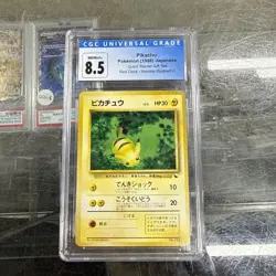 1998 POKEMON JAPANESE QUICK STARTER GIFT SET #25 PIKACHU CGC 8.5 Old Label - Image 1