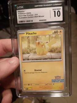 Pokemon Pikachu #214 Illustration Contest Winner BSP 2024 - CGC 10 Gem Mint 3292 - Image 1
