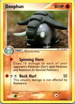 Donphan 30/107 Uncommon Deoxys Pokemon Moderately Played - Image 1