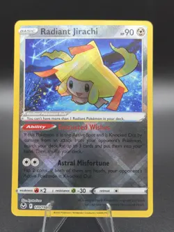 Radiant Jirachi 120/195 Swsh12: Sword & Shield - Silver Tempest Holo Pokemon NM - Image 1