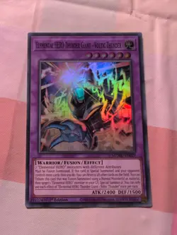YUGIOH MZMU-EN029 Elemental HERO Thunder Giant - Voltic Thunder Super Rare 1st E - Image 1