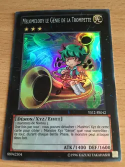 Carte Yu-Gi-Oh! YS12-FR042 Melomelody le Genie de la Trompette (Super Rare) - Image 1