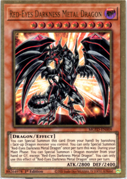 Red-Eyes Darkness Metal Dragon MGED-EN009 Premium Gold Rare 1st Edition Yugioh - Image 1