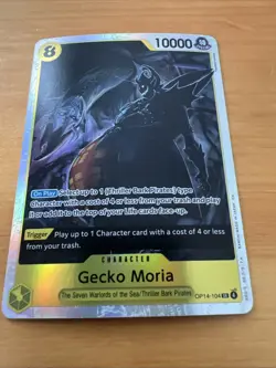 Gecko Moria SR OP14-104 One Piece The Azure Sea's Seven Foil - NM - Image 1