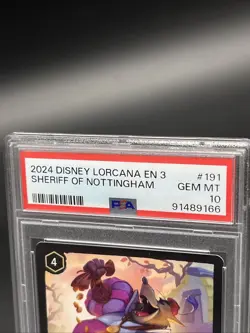 2024 Disney Lorcana EN 3 Sheriff of Nottingham #191 PSA Gem Mint 10 - Image 2