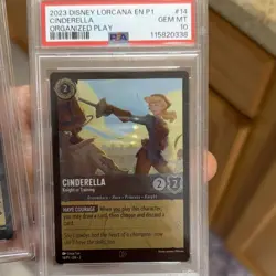 Disney Lorcana Cinderella PSA 10 D23 Collection #02 & Organized Play #14 Cards - Image 4