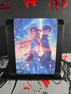 Asuna Yuuki & Kirito Sword Art Online SAO Custom Art Card Anime Manga NM - Image 1