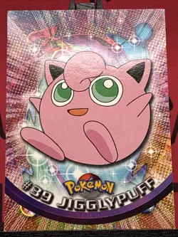Jigglypuff #39 Pokemon Card Blue Logo Topps TV Animation Edition 1999 NM - Image 3