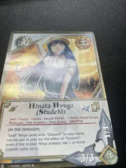 Naruto CCG: Will Of Fire Hinata Hyuga (Student) N797 Base RARE CARD READ BANDAI - Image 3