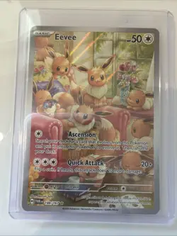 Pokemon Eevee TCG Full Art Holo Card Twilight Masquerade Sv06 NM Condition - Image 1