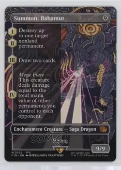 Summon: Bahamut (Borderless) Magic: Universes Beyond: Final Fantasy (FIN) #0356 - Image 1