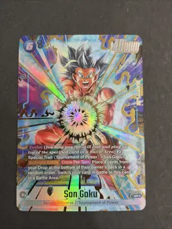 Son Goku FB09-037 Alternate Art Dual Evolution Dragon Ball Card English Fusion - Image 1