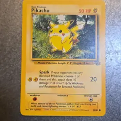 Pokemon Pikachu 60/64 Jungle Common Unlimited Regular 50 HP Basic English Card - Image 1