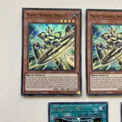 Yugioh 5 Card Bundle, X3 Of Magnet Warrior Omega Plus. And X2 Magnetic Field - Image 2