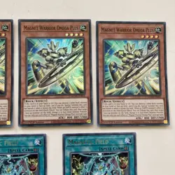 Yugioh 5 Card Bundle, X3 Of Magnet Warrior Omega Plus. And X2 Magnetic Field - Image 3