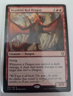 MTG, Wrathful Red Dragon Commander Legends: Battle for Baldur's Gate Regular NM - Image 1