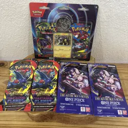 Pokemon & One Piece TCG Sealed Pack Lot – SWSH, Phantasmic, Azure Seas - Image 1