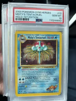 Pokemon Misty's Tentacruel 1st Ed Holo Rare Gym Heroes #10 PSA 10 (graded 2025) - Image 1