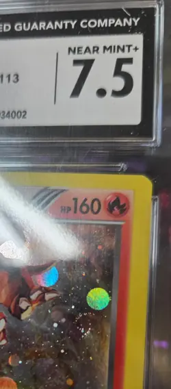 POKEMON LEGENDARY TREASURES CHARIZARD #19 COSMOS CGC 7.5 NM #6076934002 (SWIRL) - Image 3