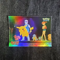 Topps Pokemon The First Movie - Rainbow Holo Foil #25 The Battle of Champions - Image 1