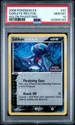 2006 POKEMON EX HOLON PHANTOMS #31 SABLEYE-REVERSE FOIL PSA 10 - Image 1