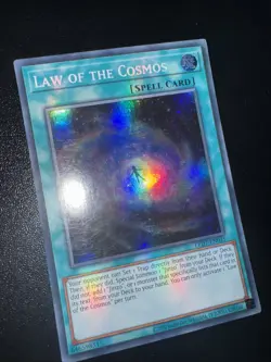 YUGIOH LAW OF THE COSMOS SUPER RARE LED7-EN035 1ST EDITION - Image 1