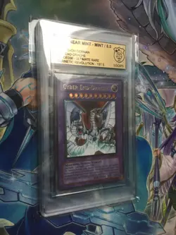 Yu-Gi-Oh! Cyber End - Drache CRV-DE036 1.Auflage Ultimate Rare GS 8,5 Graded PSA - Image 2