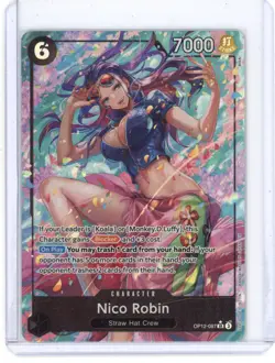 Nico Robin (Alt Art) OP12-087 SR Legacy of the Master ONE PIECE TCG English - Image 1