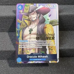 Dracule Mihawk (OP11 Release Event Winner) P-081 One Piece Promotion Cards Foil - Image 1