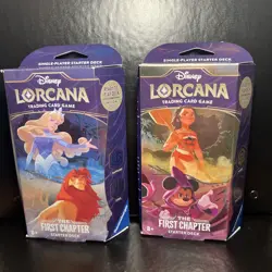Disney Lorcana TCG The First Chapter Starter Deck Lot of 2 Factory Sealed - Image 1