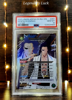 Union Arena Bleach Vol. 2 Kenpachi Zaraki UEX01BT/BLC-2-067 SR* English PSA 10 - Image 1
