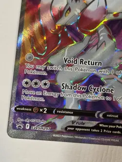 Pokemon Hisuian Zoroark V Full Art Ultra Rare SWSH297 Black Star Promo NM Card - Image 3