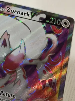 Pokemon Hisuian Zoroark V Full Art Ultra Rare SWSH297 Black Star Promo NM Card - Image 5